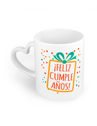 Taza clasica ceramica 11oz asa corazon Taza clasica ceramica 11oz asa corazon