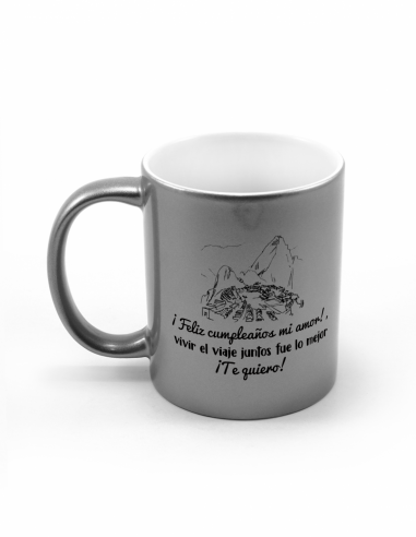 Taza clasica ceramica 11oz plateada Taza clasica ceramica 11oz plateada