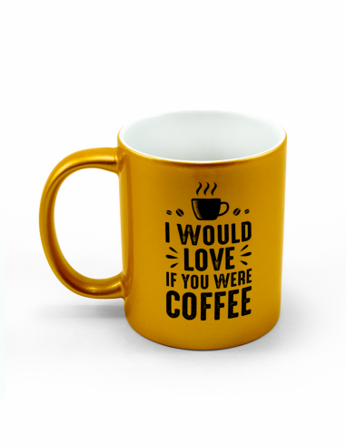 Taza clasica ceramica 11oz dorada Taza clasica ceramica 11oz dorada