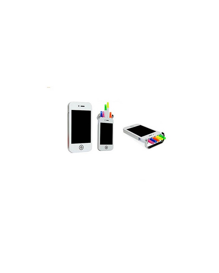 Resaltadores con estuche de forma de celular ipone