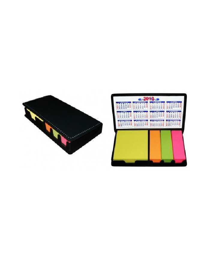 Porta taco con post it con calendario y señaladore