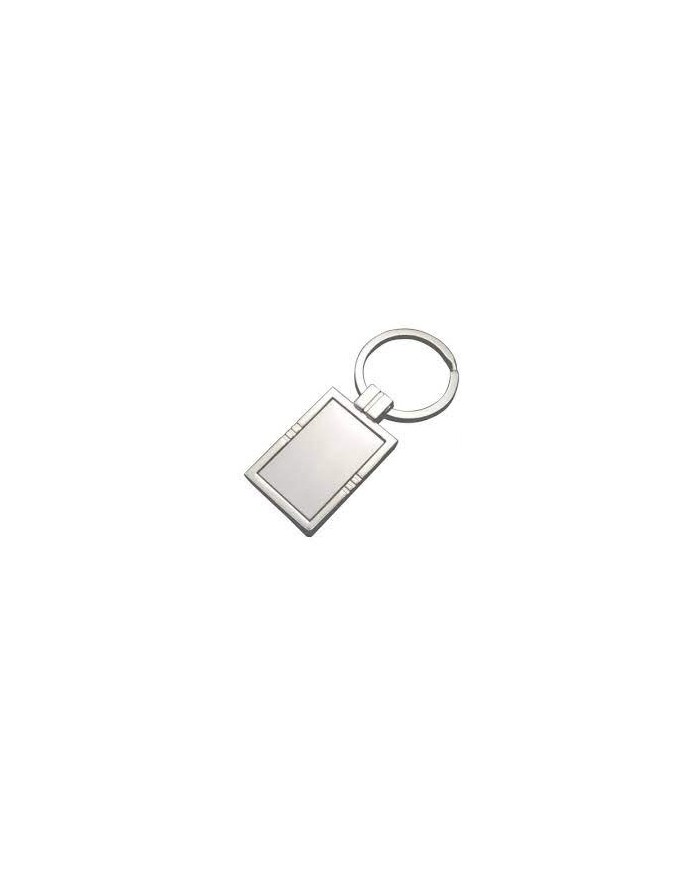 Llavero metal plateado aro grande