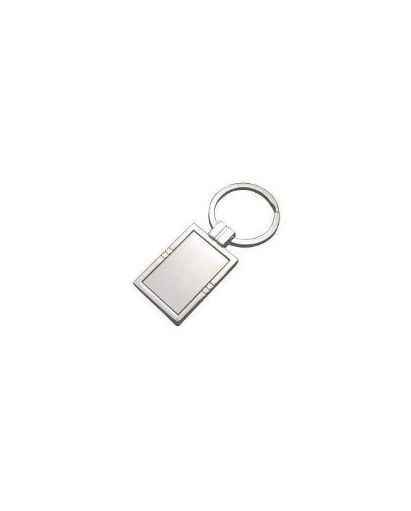 Llavero metal plateado aro grande