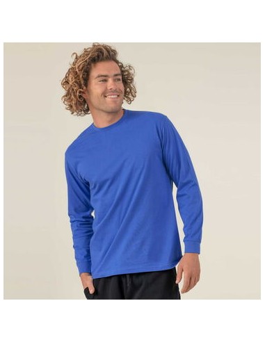Polo Manga Larga Personalizado de Algodon color azul