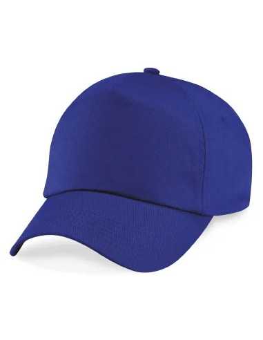 Gorra Drill 5 Paneles Personalizada azul con visera curva