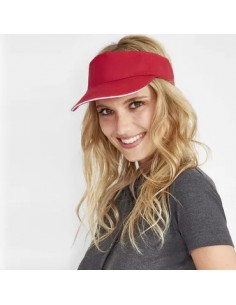 Visera Drill Clasica Personalizada roja para empresas y eventos