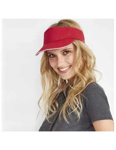 Visera Drill Clasica Personalizada roja para empresas y eventos