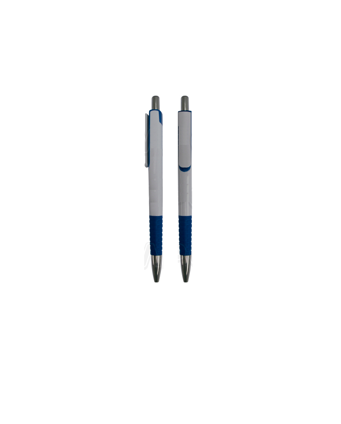 Lapicero Plateado con Base Azul