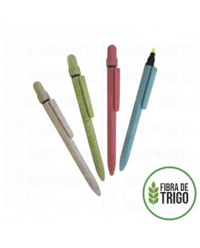 Lapicero Fibra Trigo Resaltador 2